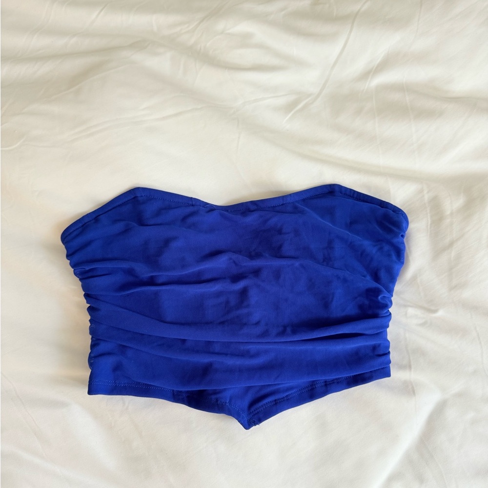 Womens M Y2K fashion NWT elegant blue corset cropped top: summer party